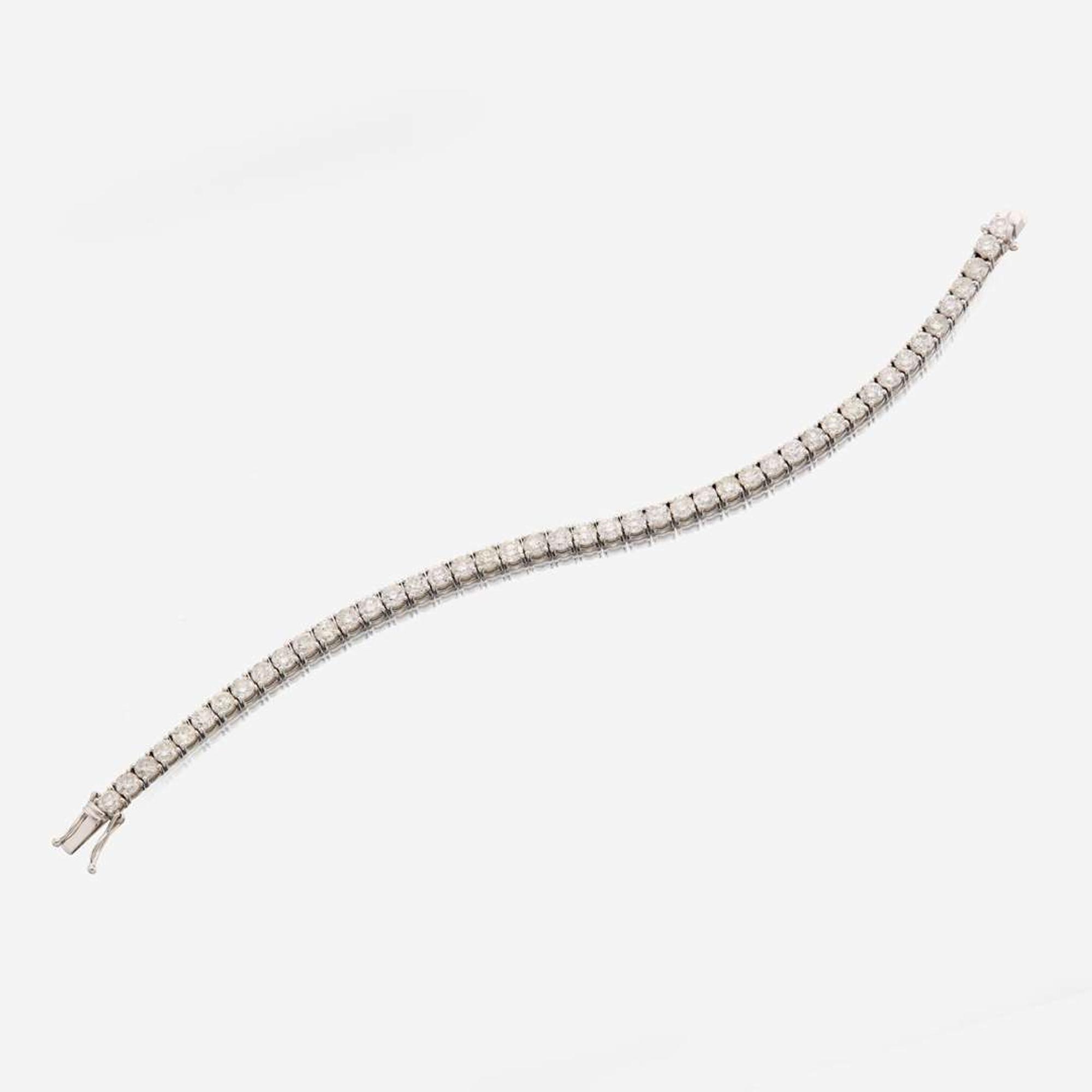 A diamond and white gold bracelet