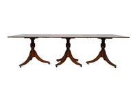 A Regency Style Mahogany Three Pedestal Dining Table — EARLY 20TH CENTURY