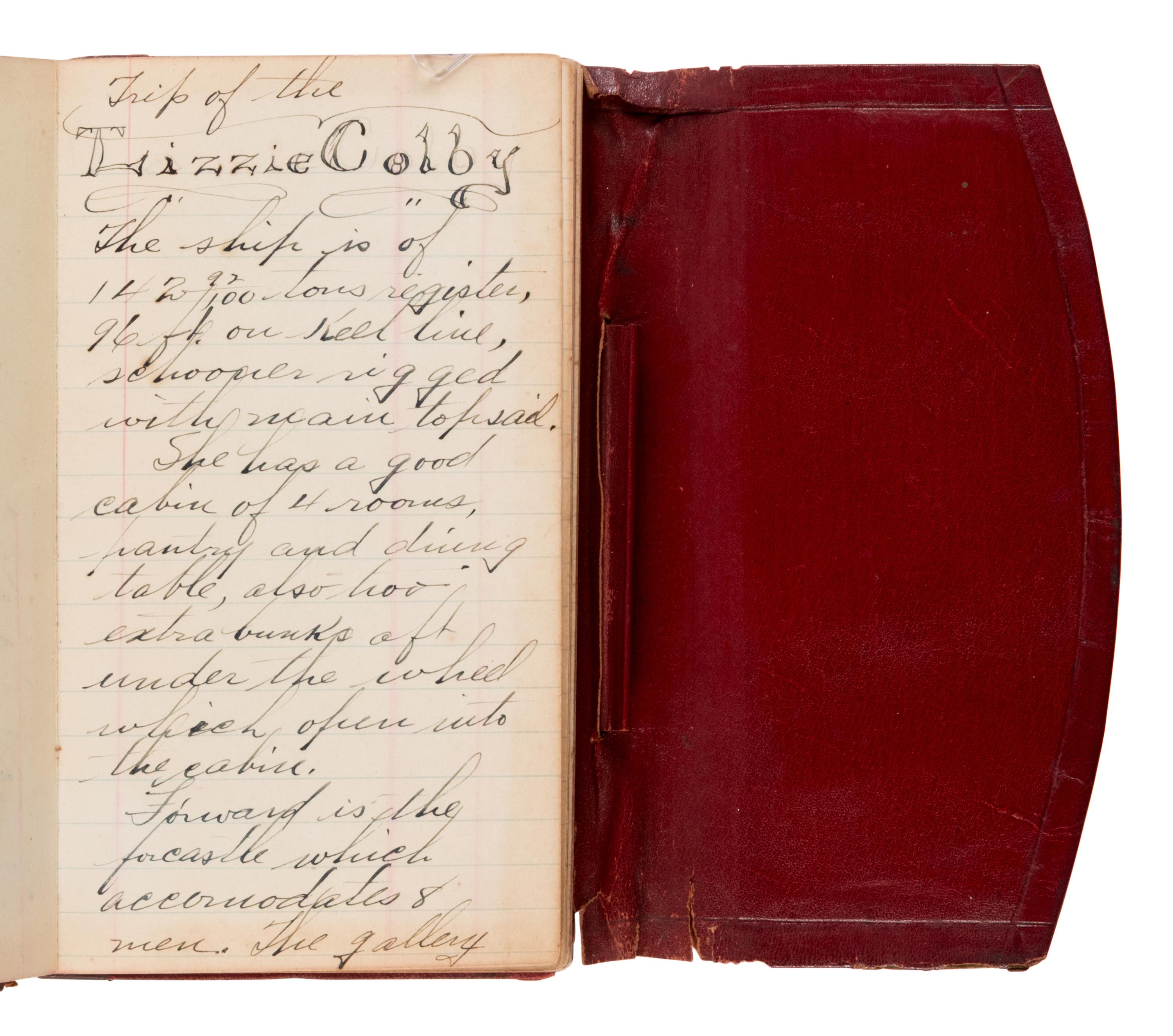 [Alaska - Nome Gold Rush]. Scott, G.M. Diary of the Lizzie Colby schooner. Ca. 1907-1908.
