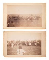 [NATIVE AMERICANS]. MOONEY, James (1861-1921), photographer. A collection of 10 photographs from Mooney’s pioneering investigations of the Ghost Dance and other Native American Circle Dances. Ca 1892-1893.