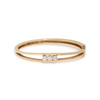 YELLOW GOLD AND DIAMOND BANGLE BRACELET