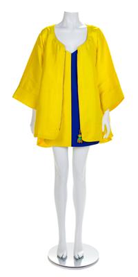 Atelier Versace Yellow Jacket with Shift Dress, 1990s No size label