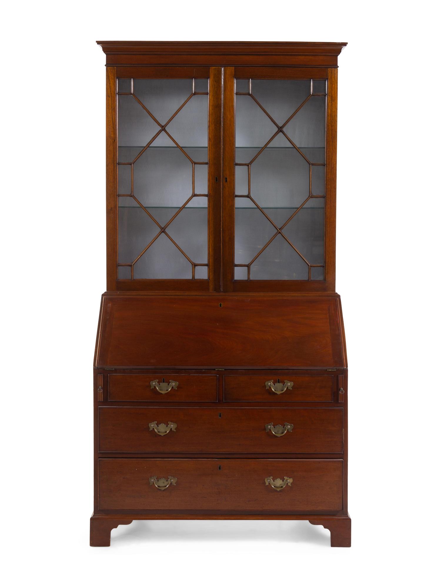A George III Mahogany Secretary Bookcase