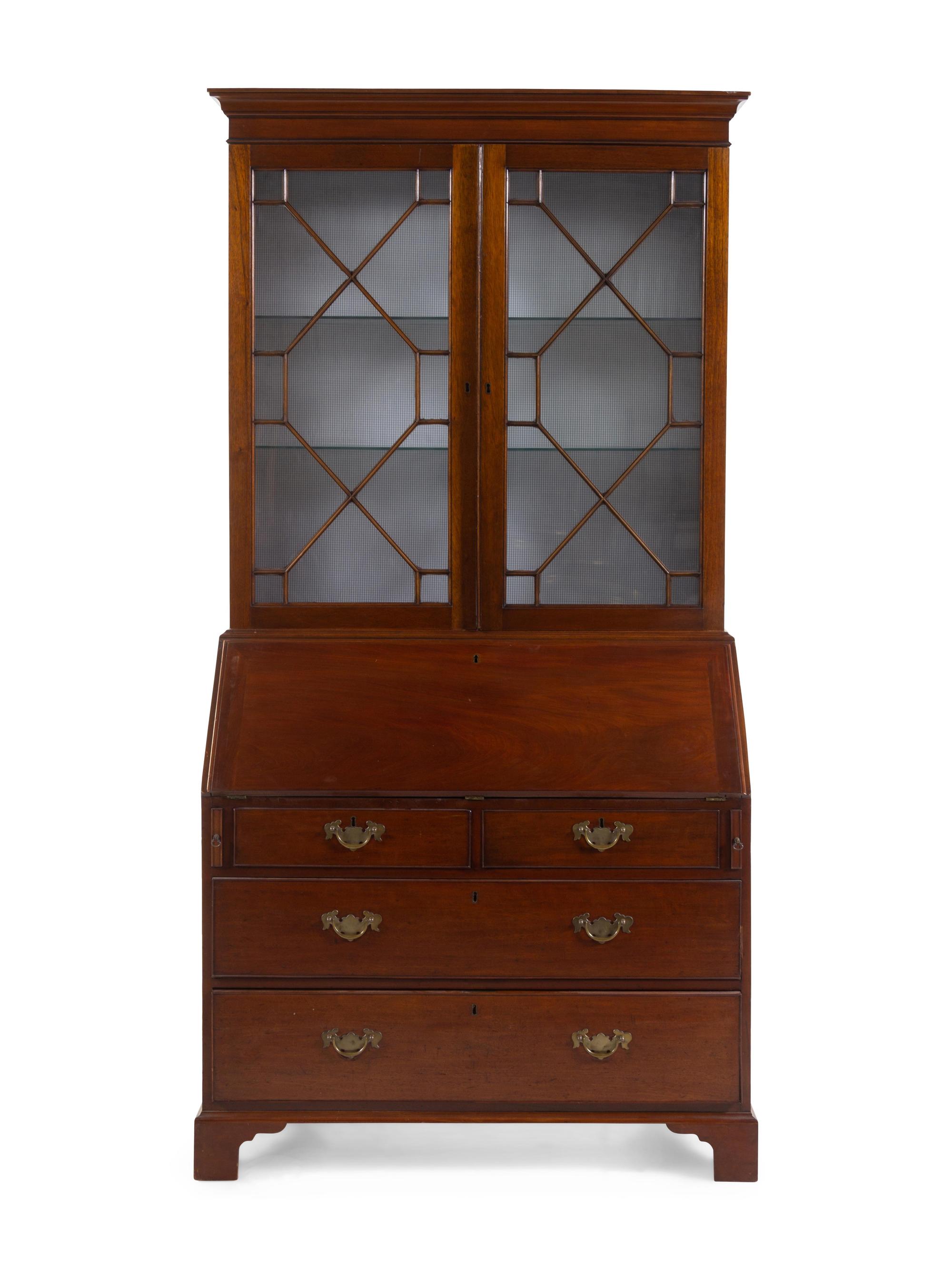 A George III Mahogany Secretary Bookcase