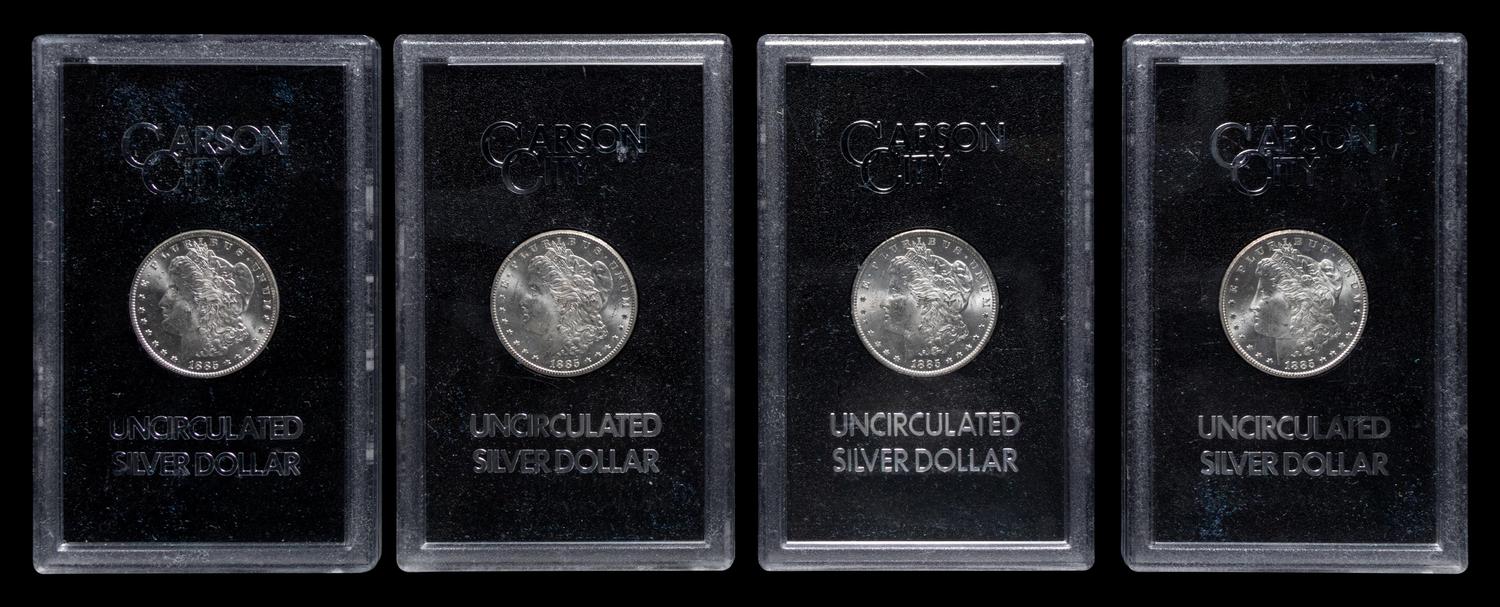 A Group of Ten 1885-CC GSA: Morgan $1 Coins