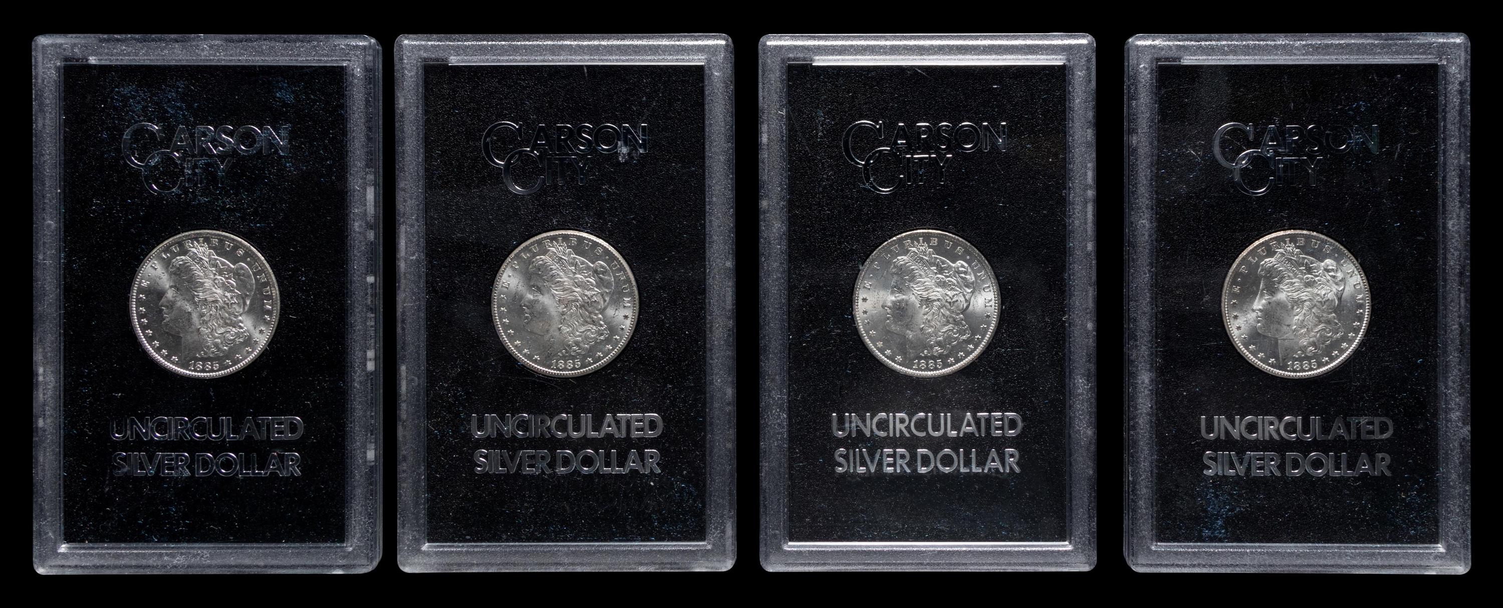 A Group of Ten 1885-CC GSA: Morgan $1 Coins