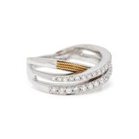 BICOLOR GOLD AND DIAMOND RING