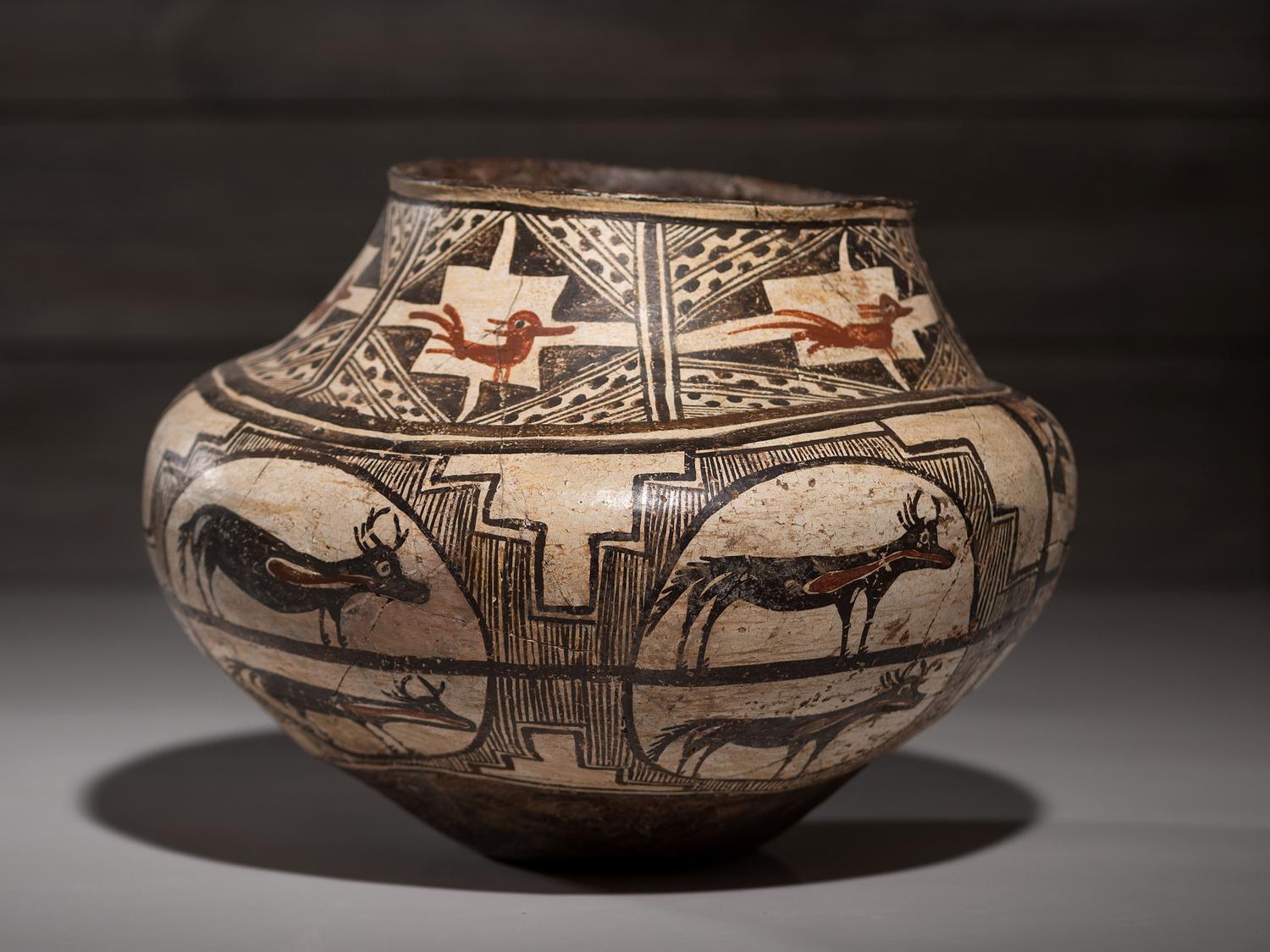 Zuni Polychrome Pottery Jar