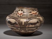 Zuni Polychrome Pottery Jar