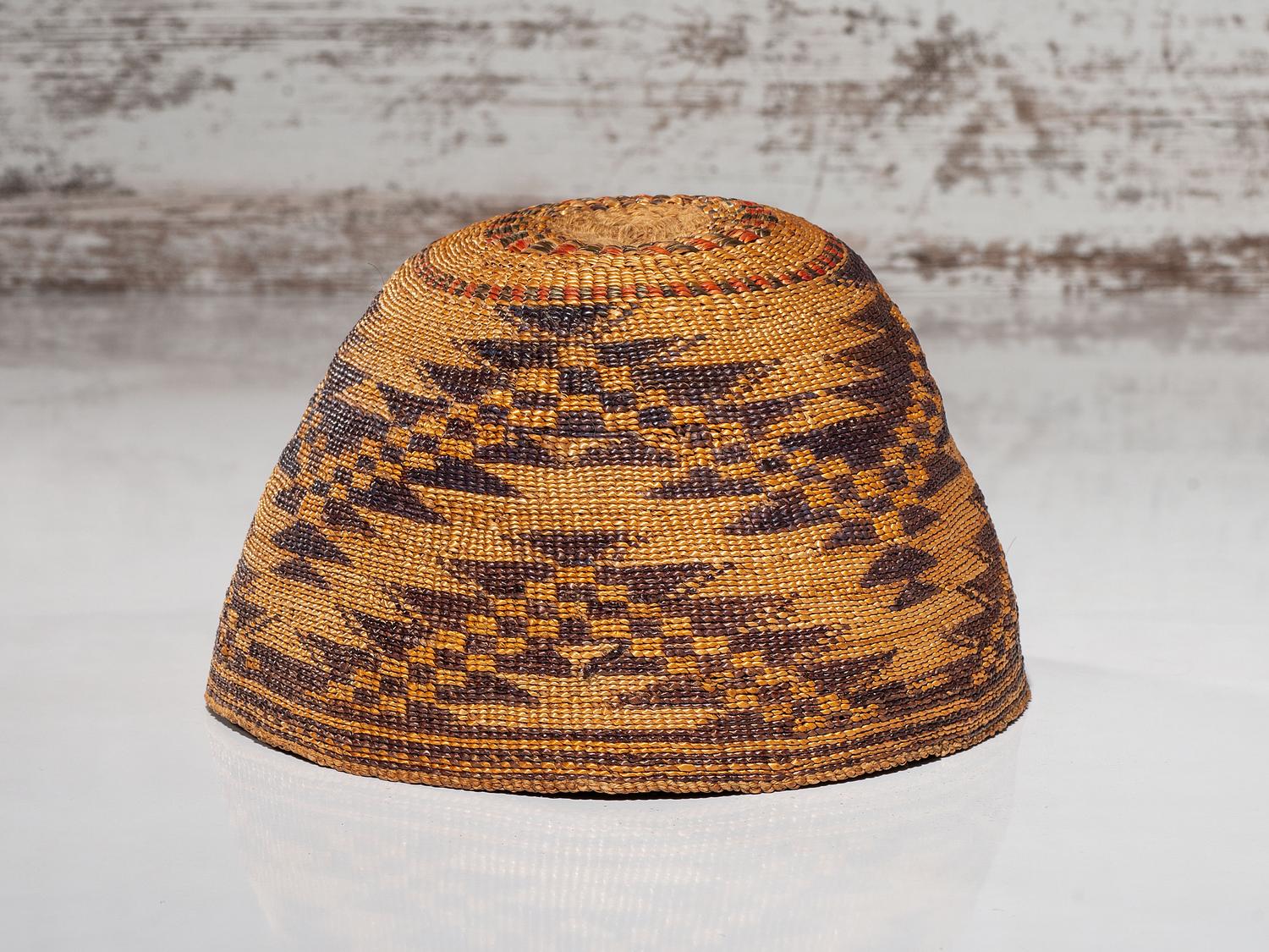 Modoc Polychrome Basketry Hat
