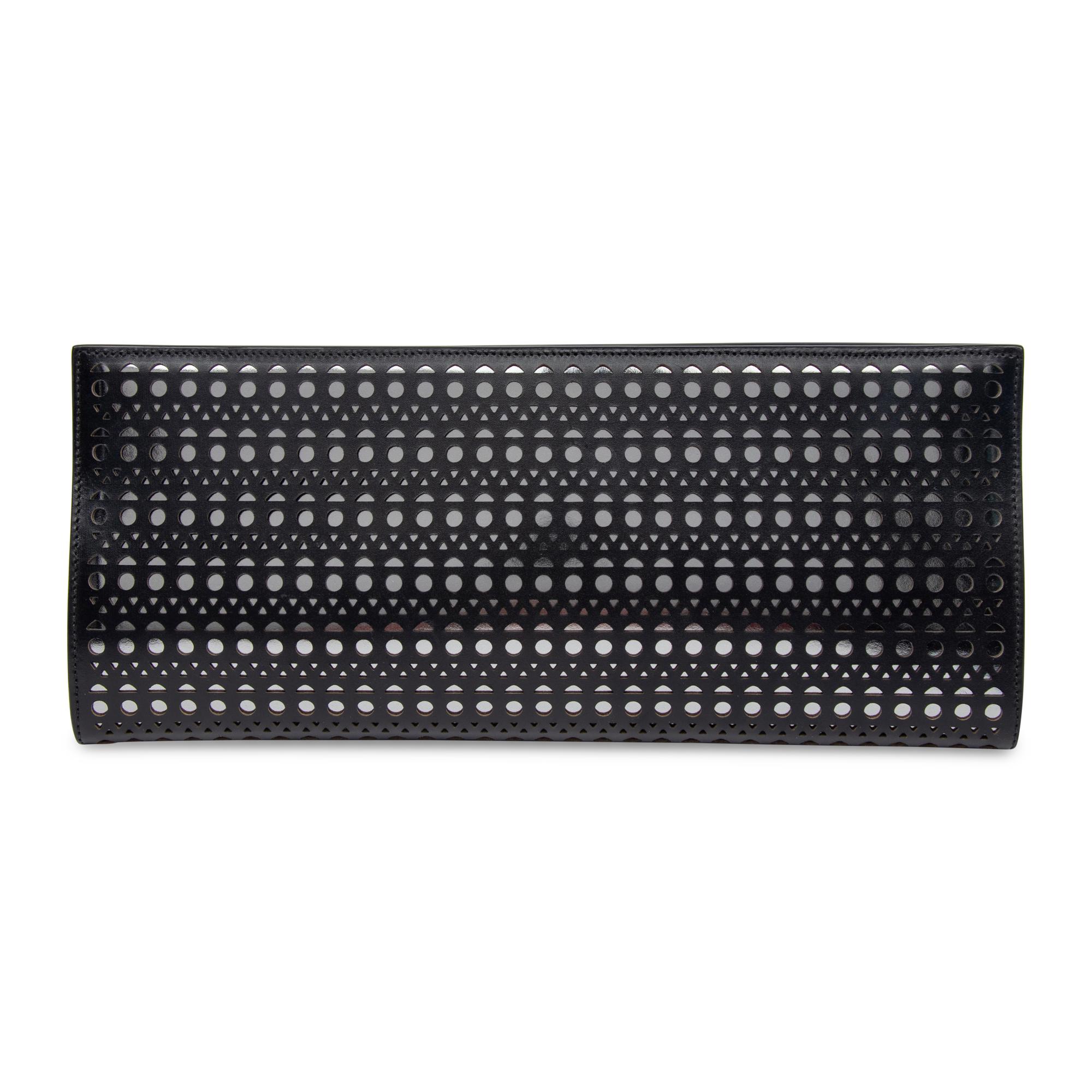 Alaïa, Laser-Cut Leather Clutch