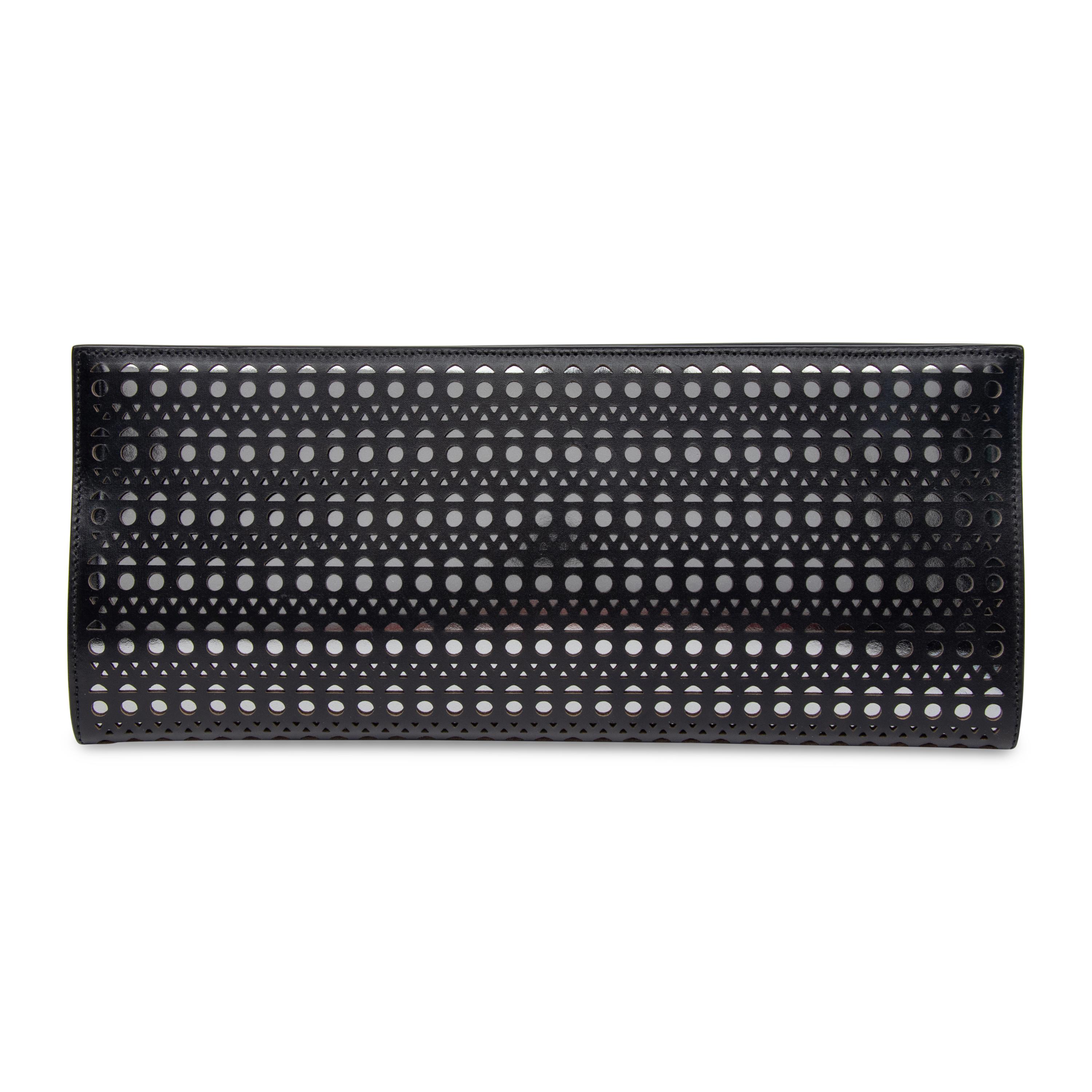 Alaïa, Laser-Cut Leather Clutch