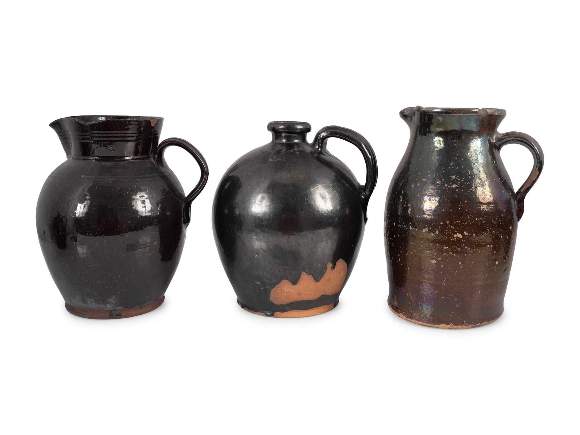 Six Redware Vessels