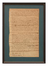 [Key, Francis Scott] Key, Francis Scott. Autograph Document, signed