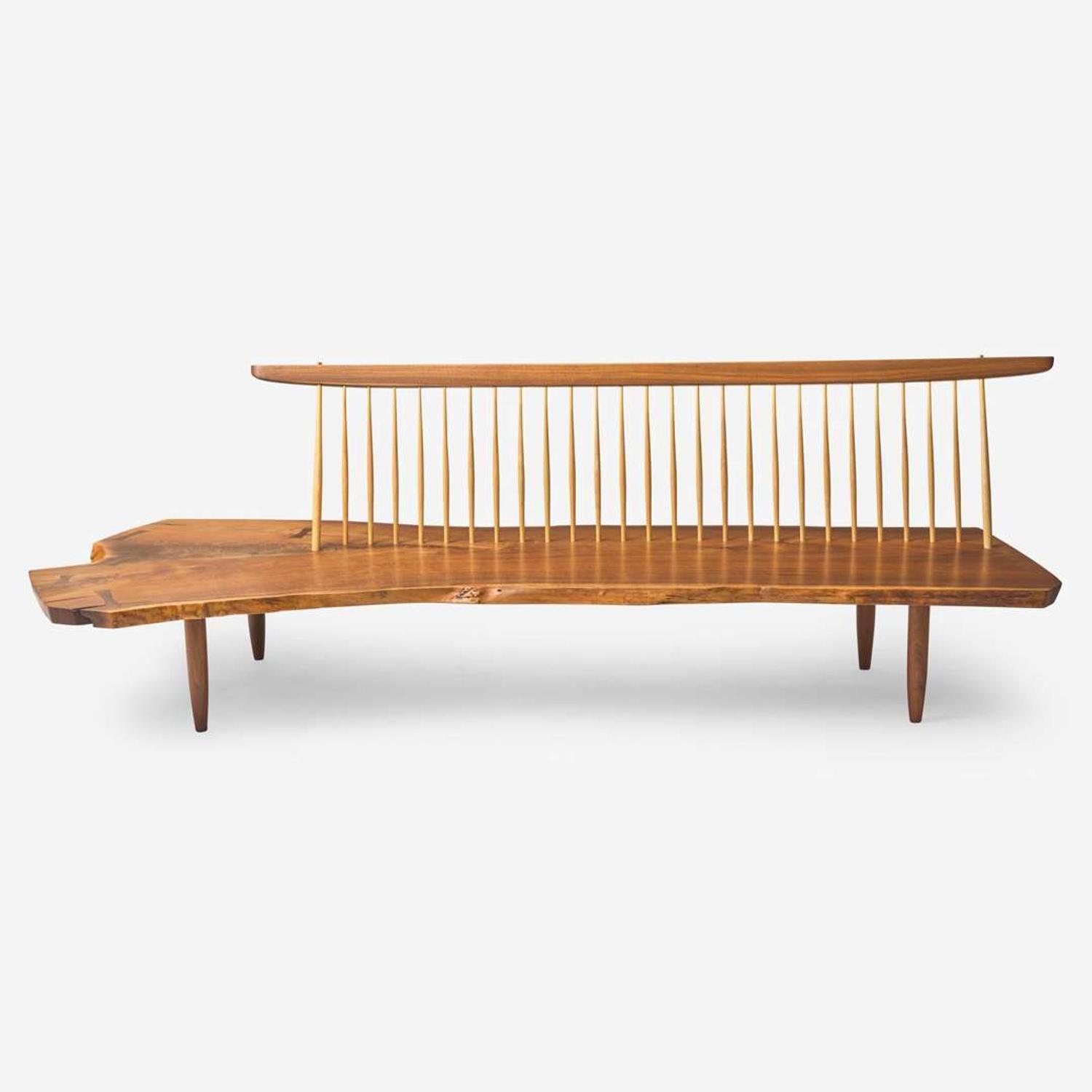 Mira Nakashima (American, b. 1942) Fine "Conoid" Bench, George Nakashima Woodworker, New Hope, Pennsylvania, 2007
