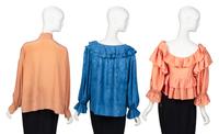 CHLOÉ, THREE SILK BLOUSES