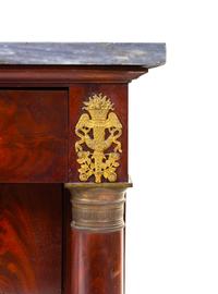 An Empire Gilt Bronze Mounted Mahogany Commode