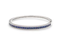 SAPPHIRE AND DIAMOND BANGLE BRACELET