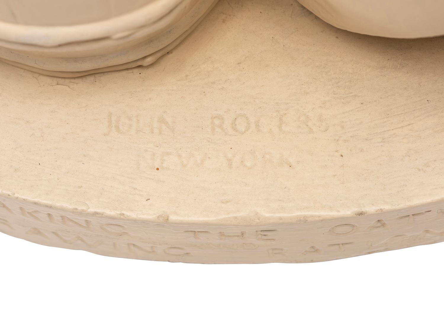 ROGERS, John (1829-1904), sculptor. Taking the Oath and Drawing Rations. 1866.