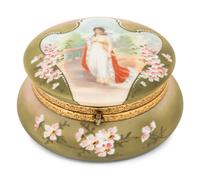 A Nakara Glass Portrait Dresser Box