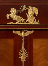An Empire Style Gilt Bronze Mounted Mahogany Cabinet