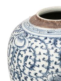 10 Chinese Blue and White Porcelain 'Foliate' Jars