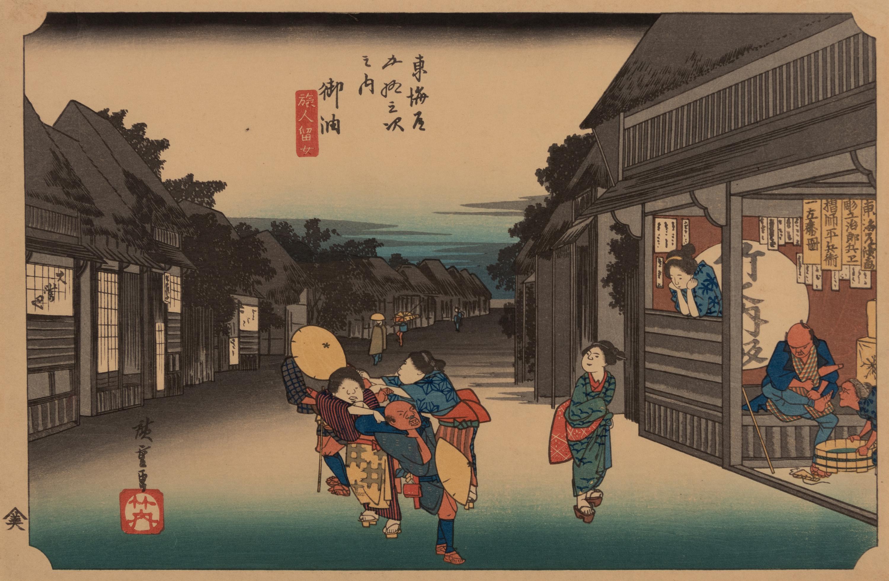 A group of five Japanese woodblock prints