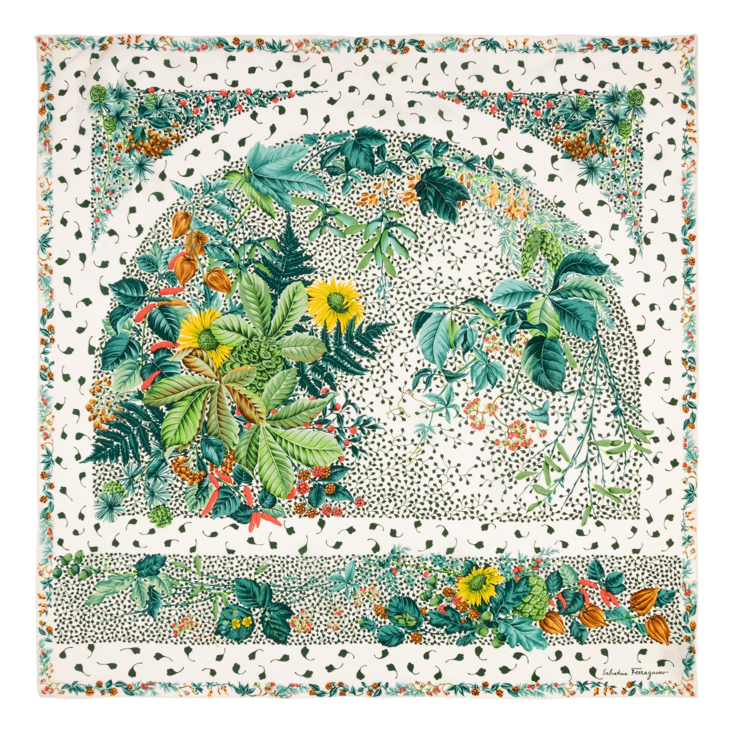 Five Designer Silk Scarves