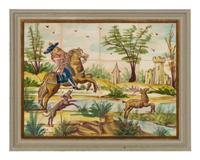 A Sant'Anna Framed Ceramic Tile Mural