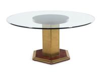 A Modernist Brass Pedestal Dining Table