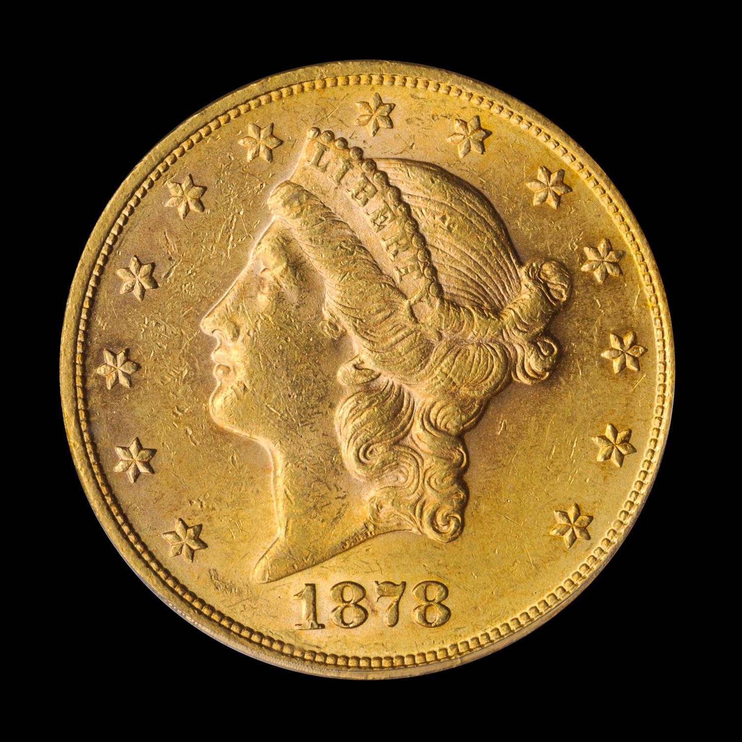 A United States 1878 Liberty Head $20 Gold Coin