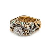 DICKSON YEWN, DIAMOND AND GEMSTONE 'FLORAL BROCADE' RING