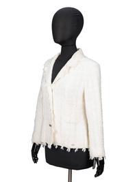 Chanel, White Fantasy Tweed Jacket