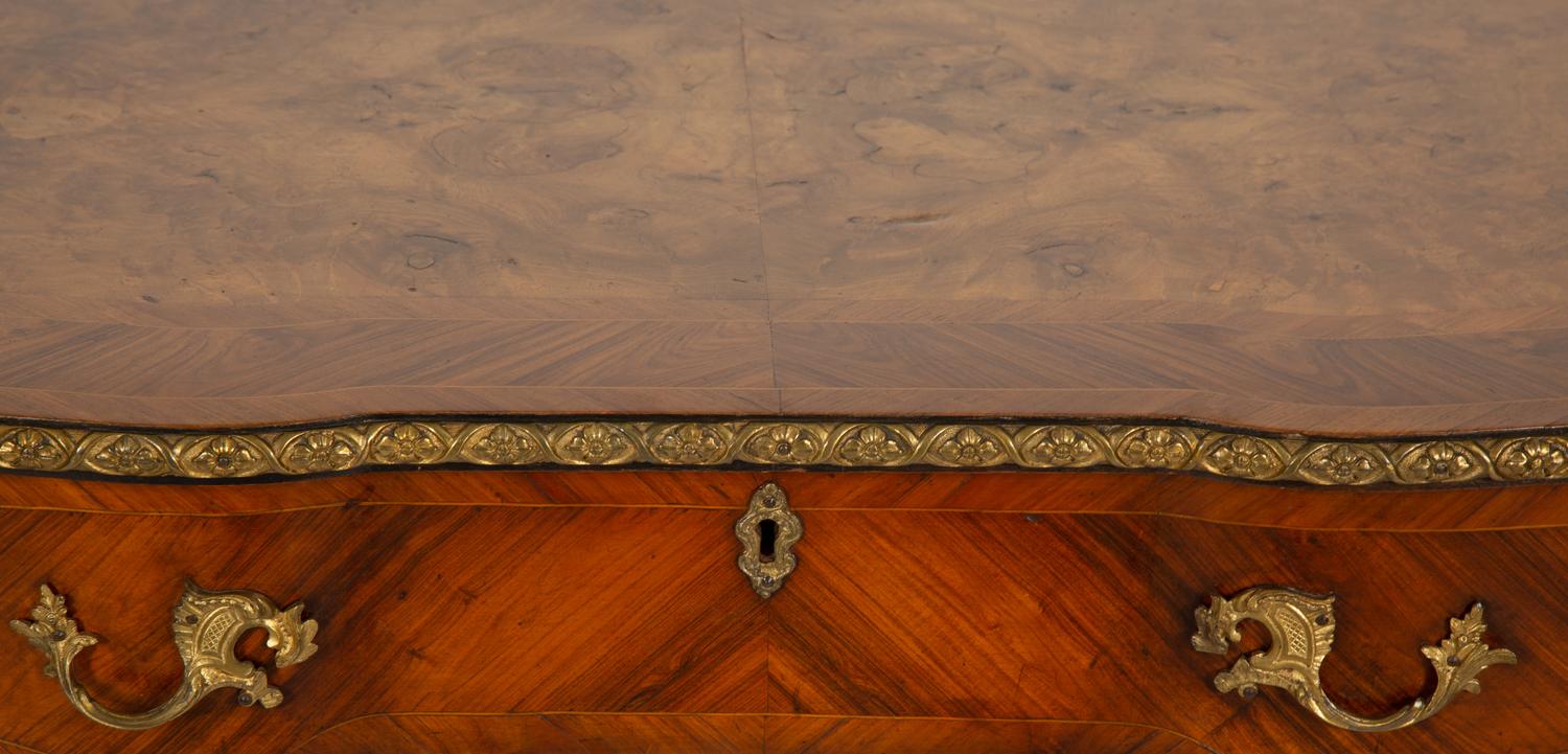 A Louis XV Style Gilt Metal Mounted Kingwood Writing Desk