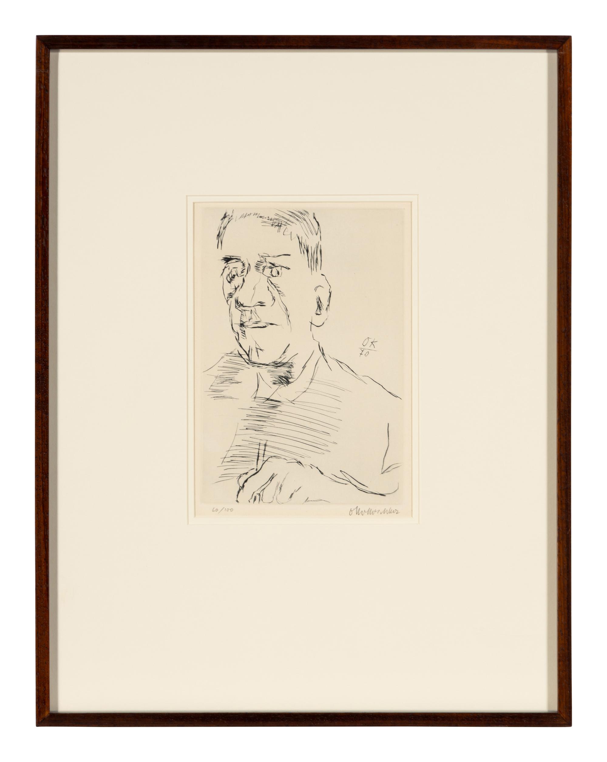 Self Portrait with Etching Needle, 1970