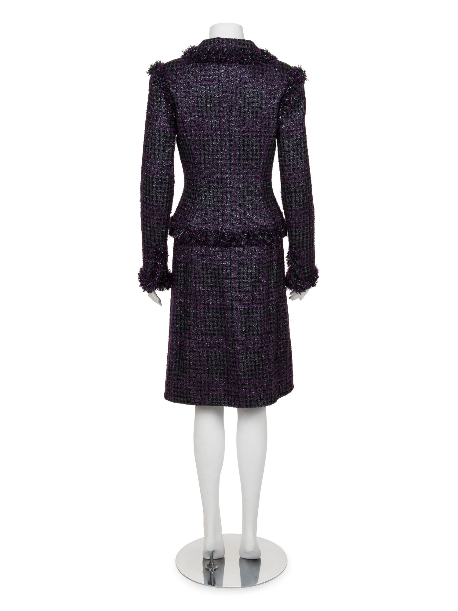 Chanel Plaid Tweed Skirt Suit, Fall 2003