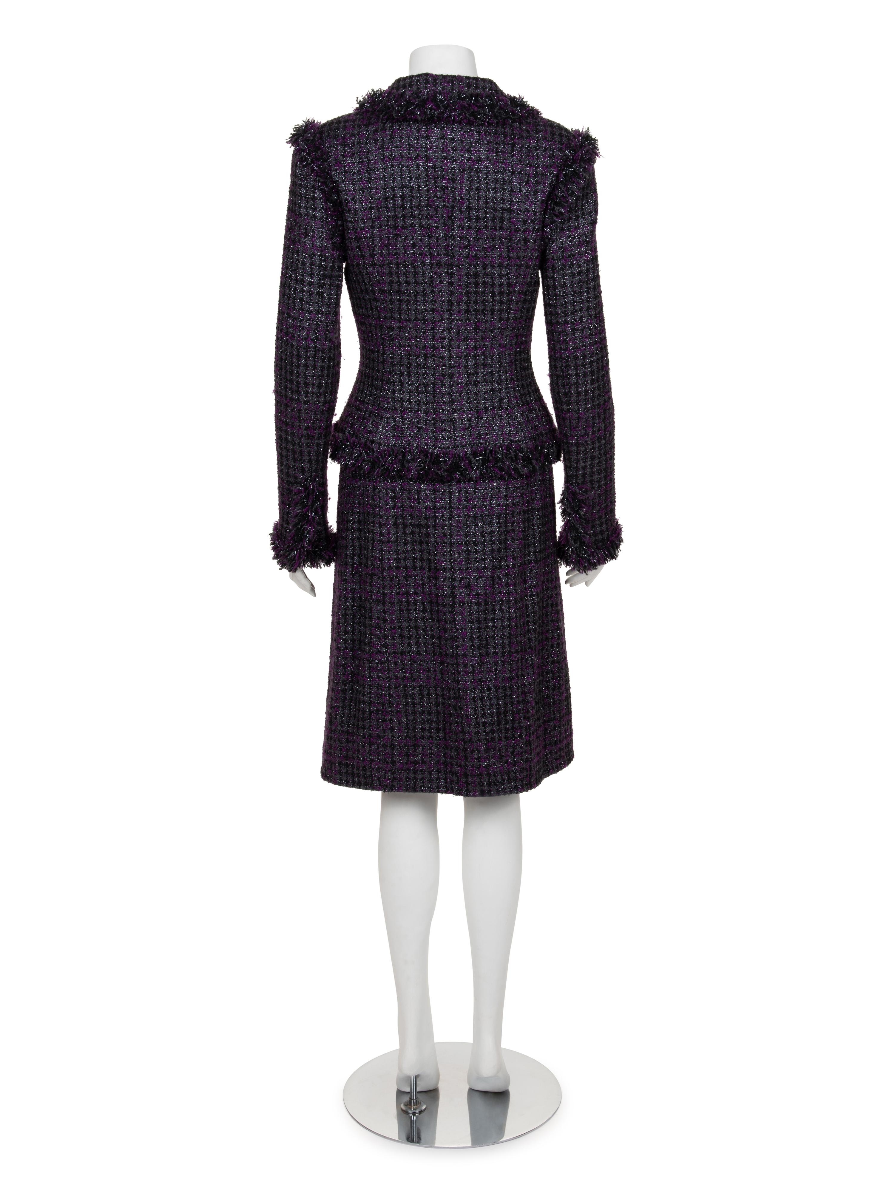 Chanel Plaid Tweed Skirt Suit, Fall 2003
