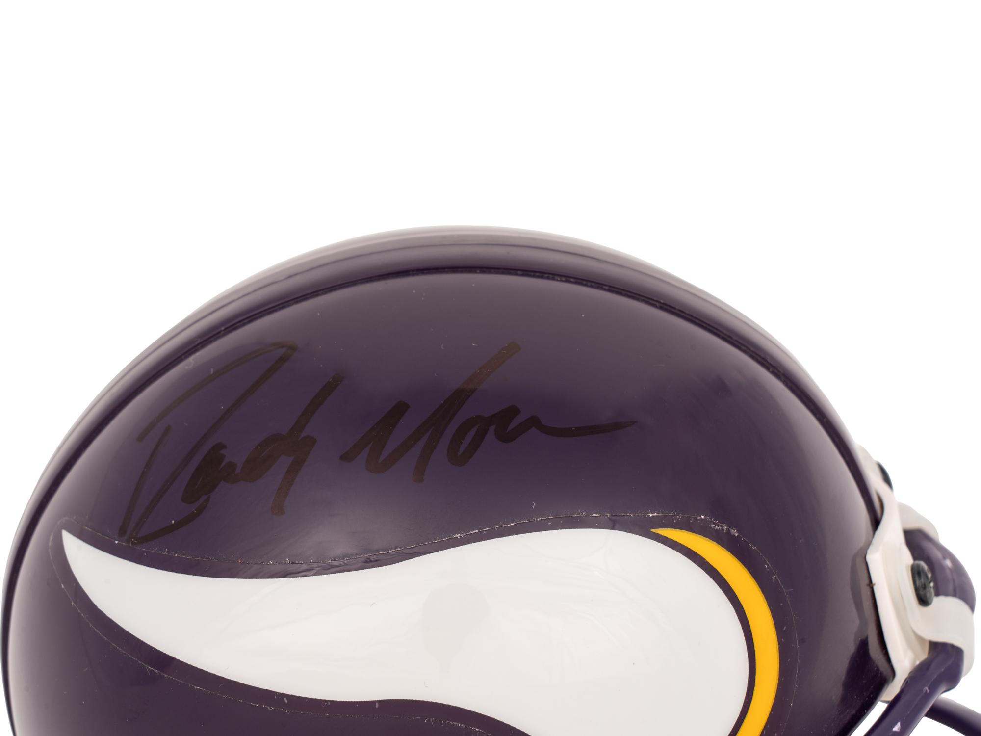 A Randy Moss Signed Autograph Minnesota Vikings Mini Helmet