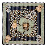 Four Designer Silk Scarves Including Lalique, Gucci, and YSL