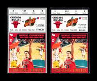A Collection of 18 Chicago Bulls Michael Jordan Last Dance Era 1997-98 Regular Season and Playoff Tickets and Stubs,