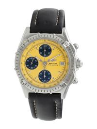 A RARE BREITLING REF. A13050-1 STAINLESS STEEL NOT FOR SALE EDITION 'FOR AMERICA' CHRONOGRAPH WRISTWATCH