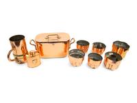 A Collection of 27 English Copper Jelly Molds — 19TH CENTURY