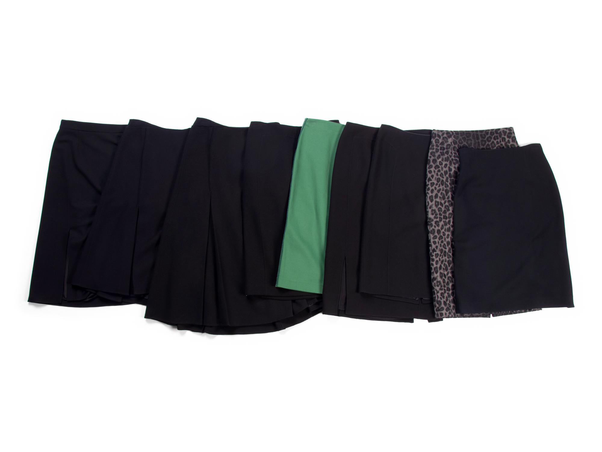 Nine Designer Skirts: Five Ralph Rucci, One Fendi, One Lanvin, and Two Christian Dior