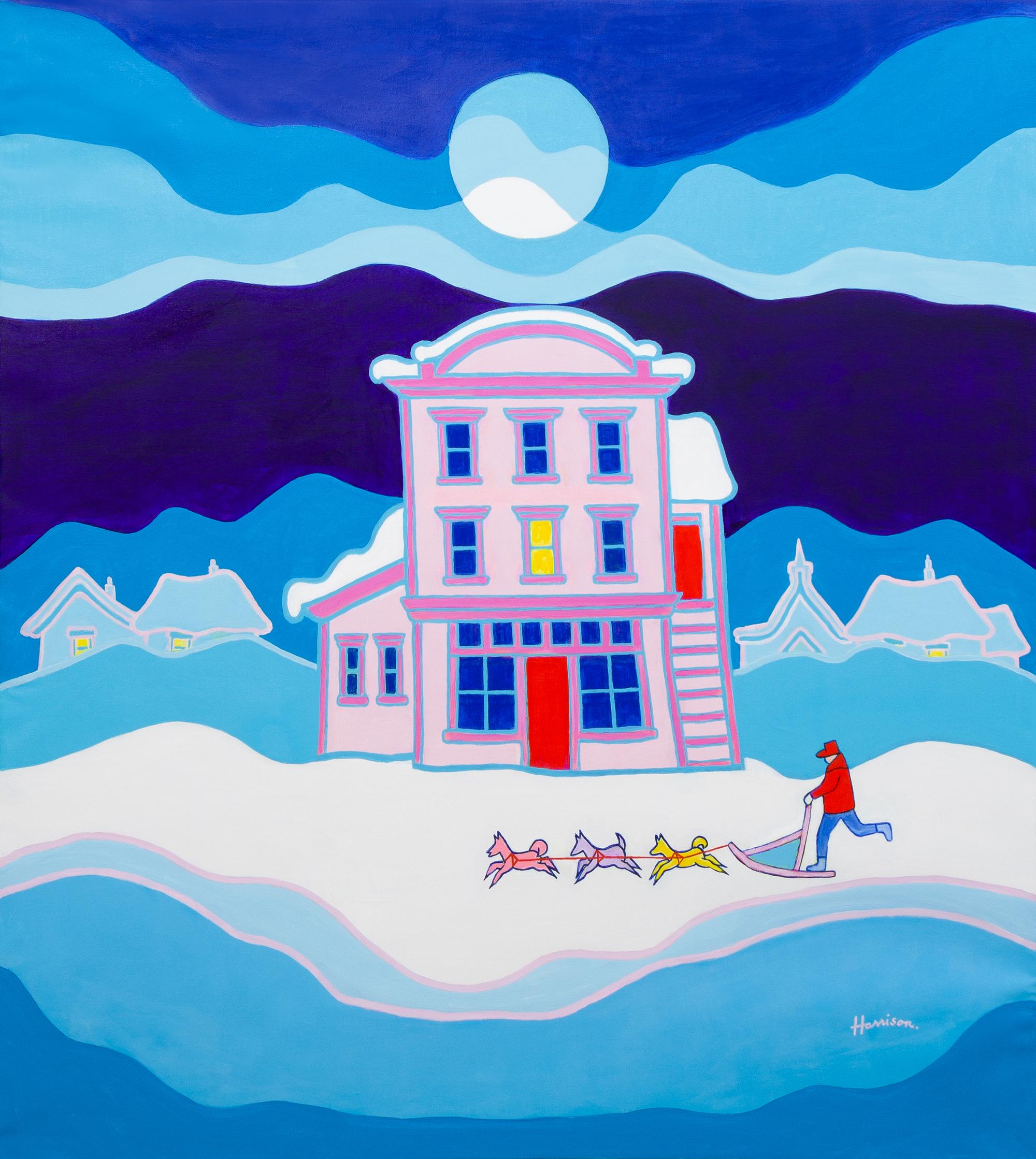 Ted Harrison, (Canadian, 1926-2015), Yukon Rally, 1989