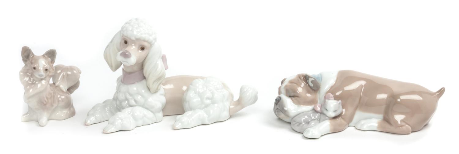 Three Lladro Porcelain Figures Width of widest 7 3/4 inches. — 20TH CENTURY