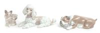 Three Lladro Porcelain Figures Width of widest 7 3/4 inches. — 20TH CENTURY