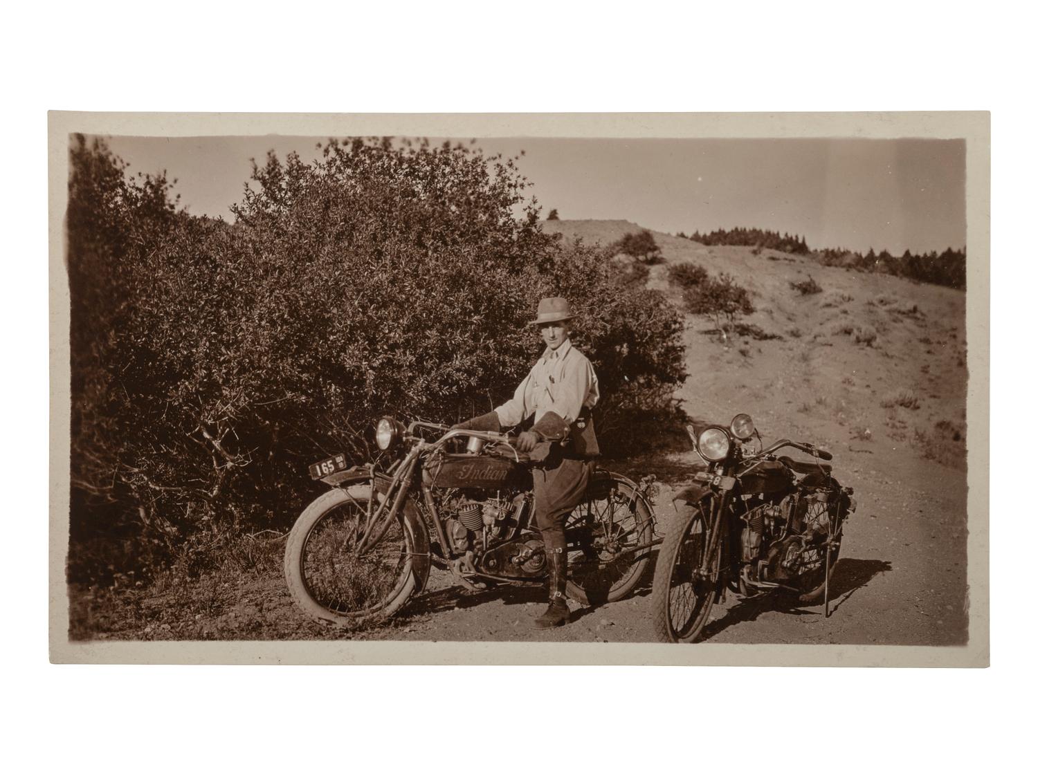 [EPHEMERA]. A group of 52 RPPCs & photographs of automobiles, bicycles, and motorbikes.