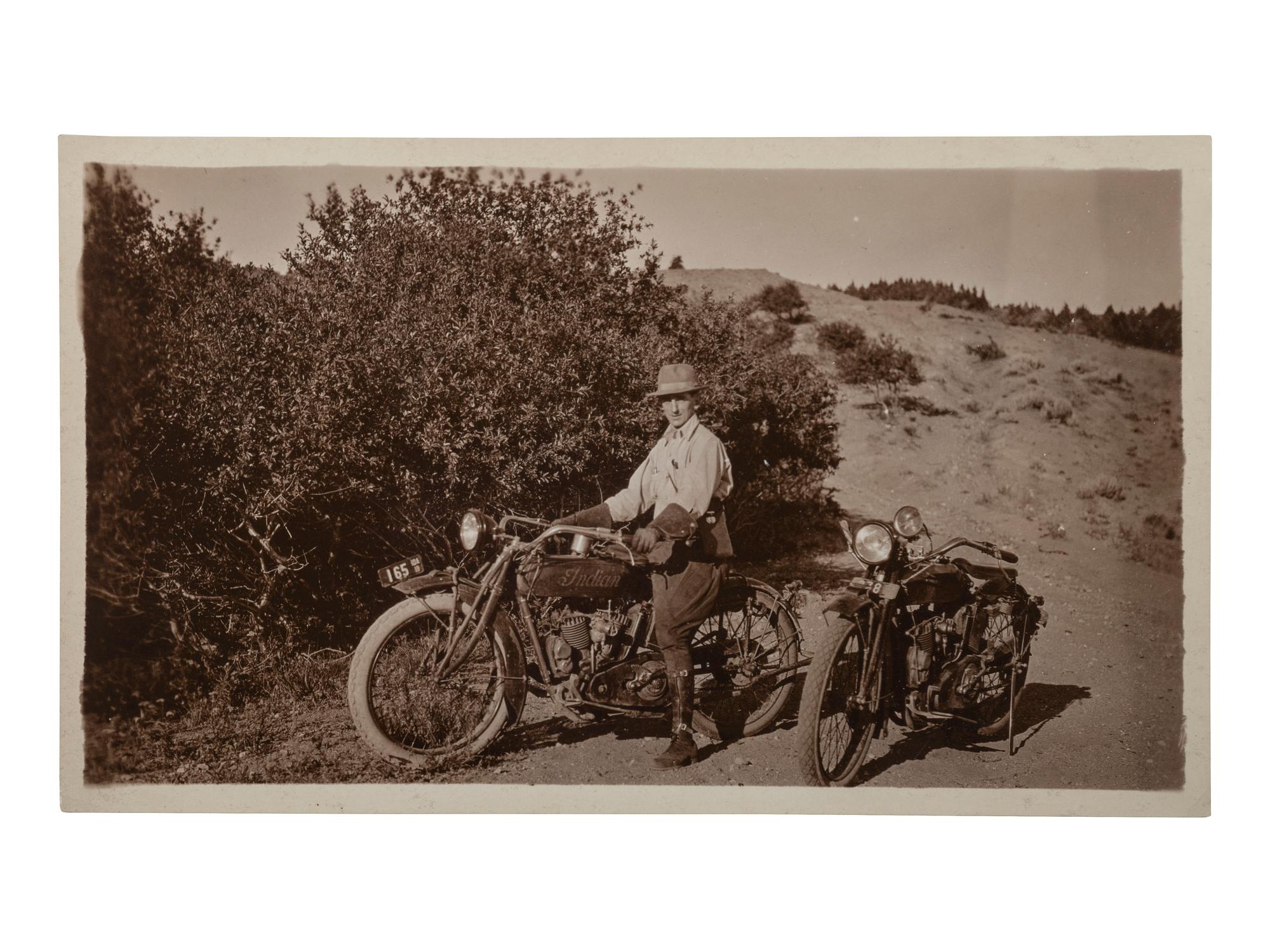 [EPHEMERA]. A group of 52 RPPCs & photographs of automobiles, bicycles, and motorbikes.