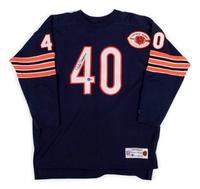 A Group of Seven Chicago Bears Signed Items Including Gale Sayers and Dick Butkus Jerseys (BAS Beckett Authentication Services Certified),