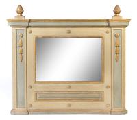 An Italian Painted and Gilt Mirror Height 43 1/4 x width 48 inches. — 18TH CENTURY
